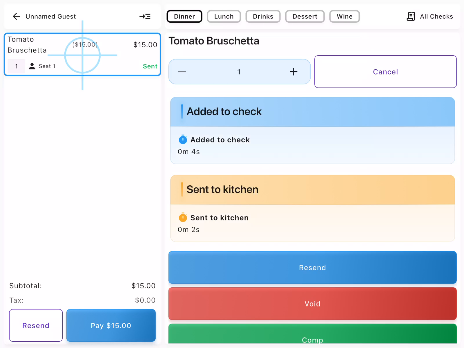 Item Detail with Void Button