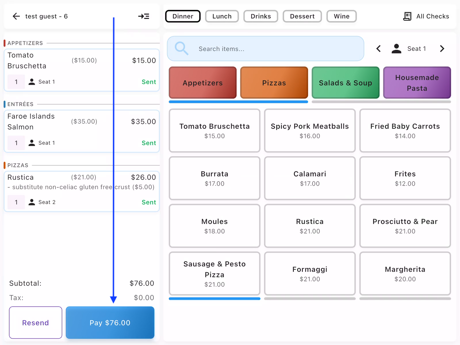 Items Sent Ready to Pay